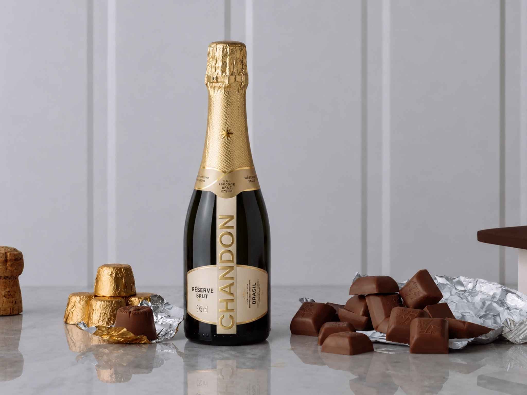 Cookies & Cheers Cesta de Presente com Chocolates e Espumante Chandon