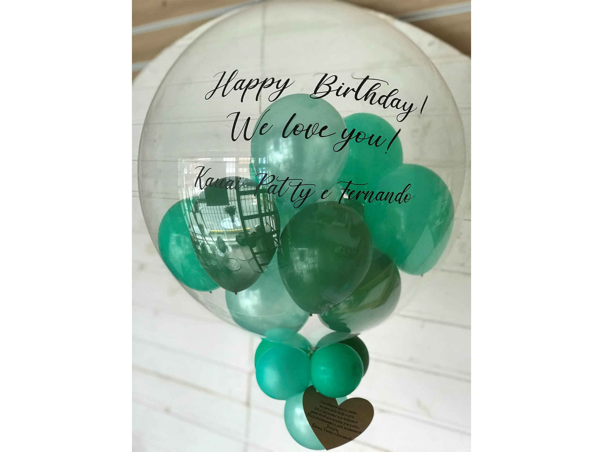 Balão Cristal em Tons De Verde
