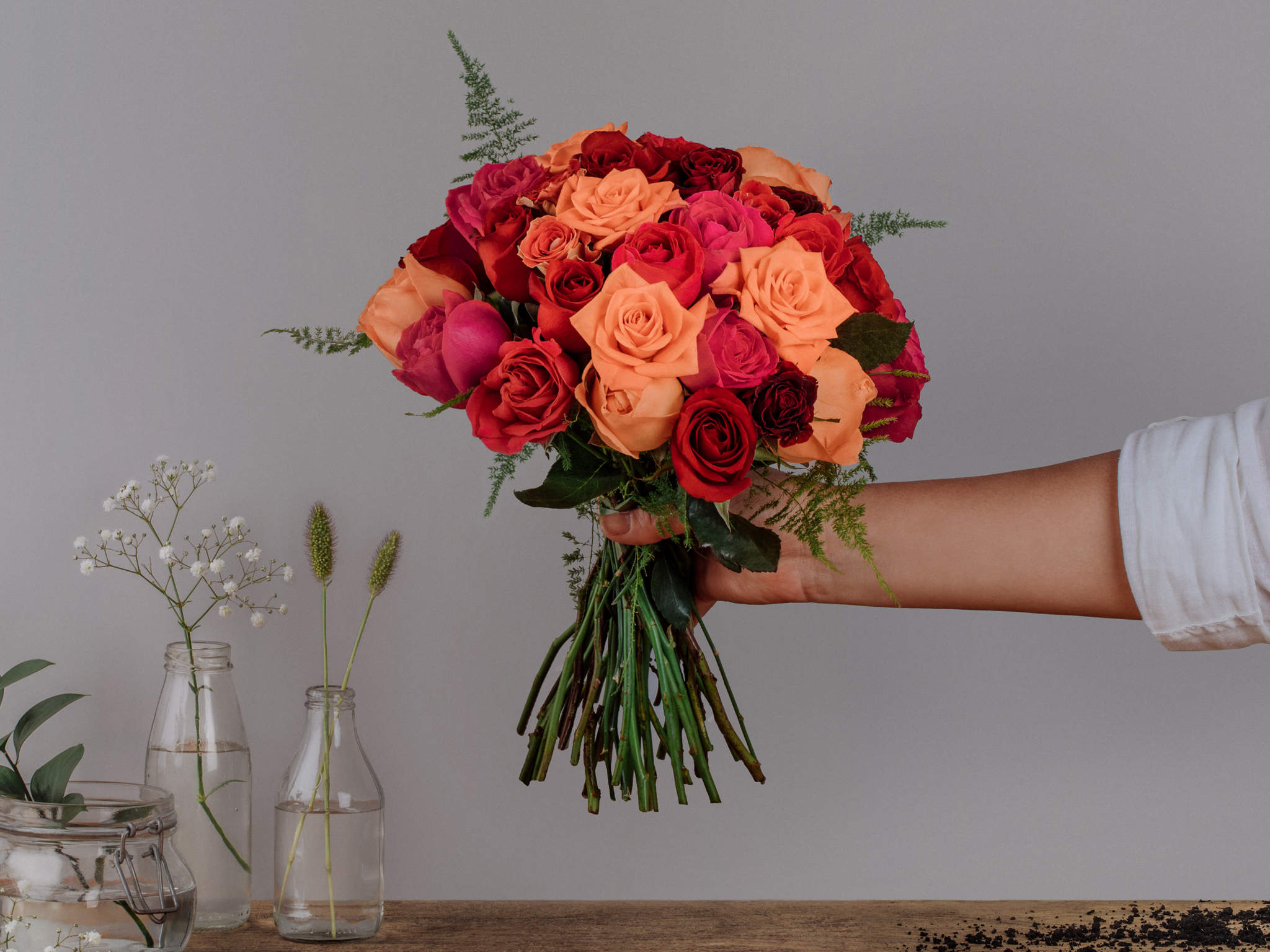 Buquê de Rosas Coloridas Para Entrega | Flores Online