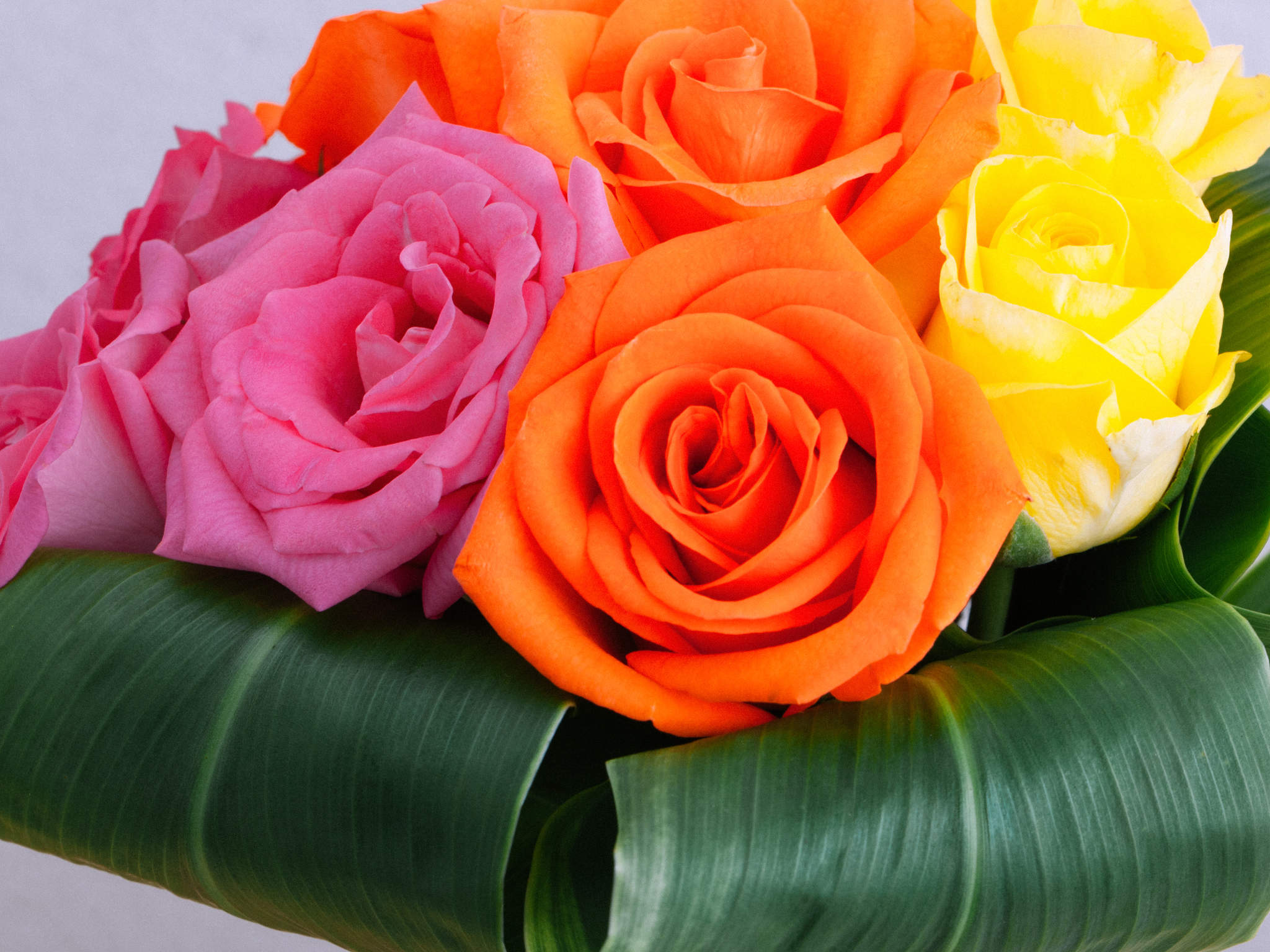 Energias do Bem - Bright Side Candle Buquê de Rosas Amarelas, Laranjas e Rosa com Vela Bright Side Candle