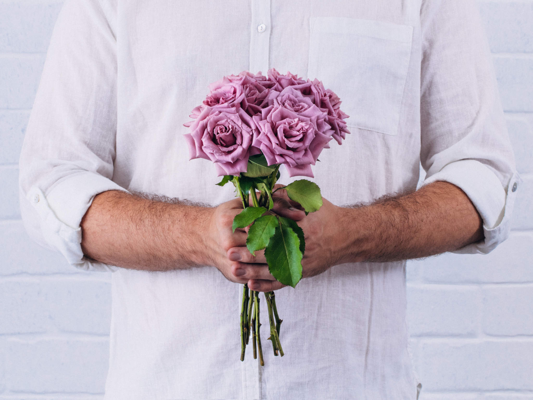 Buquê de Rosas Nacionais Lilás Para Entrega