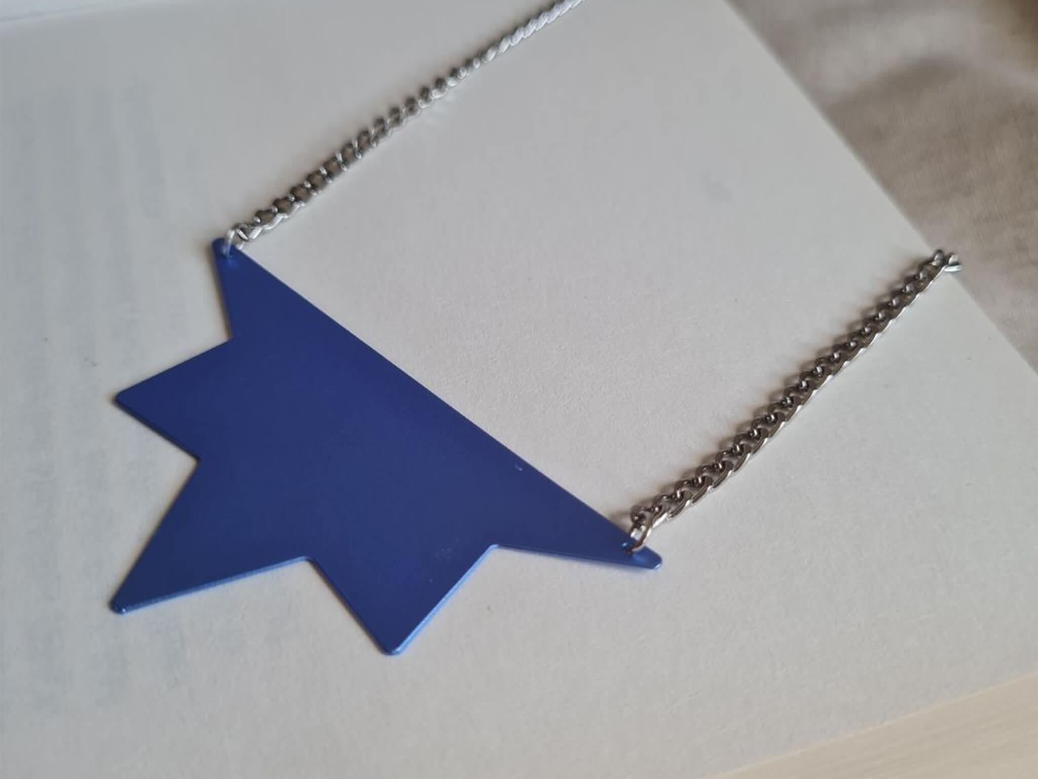 Colar Alhena - Azul E Níquel Colar Alhena - Azul E Níquel