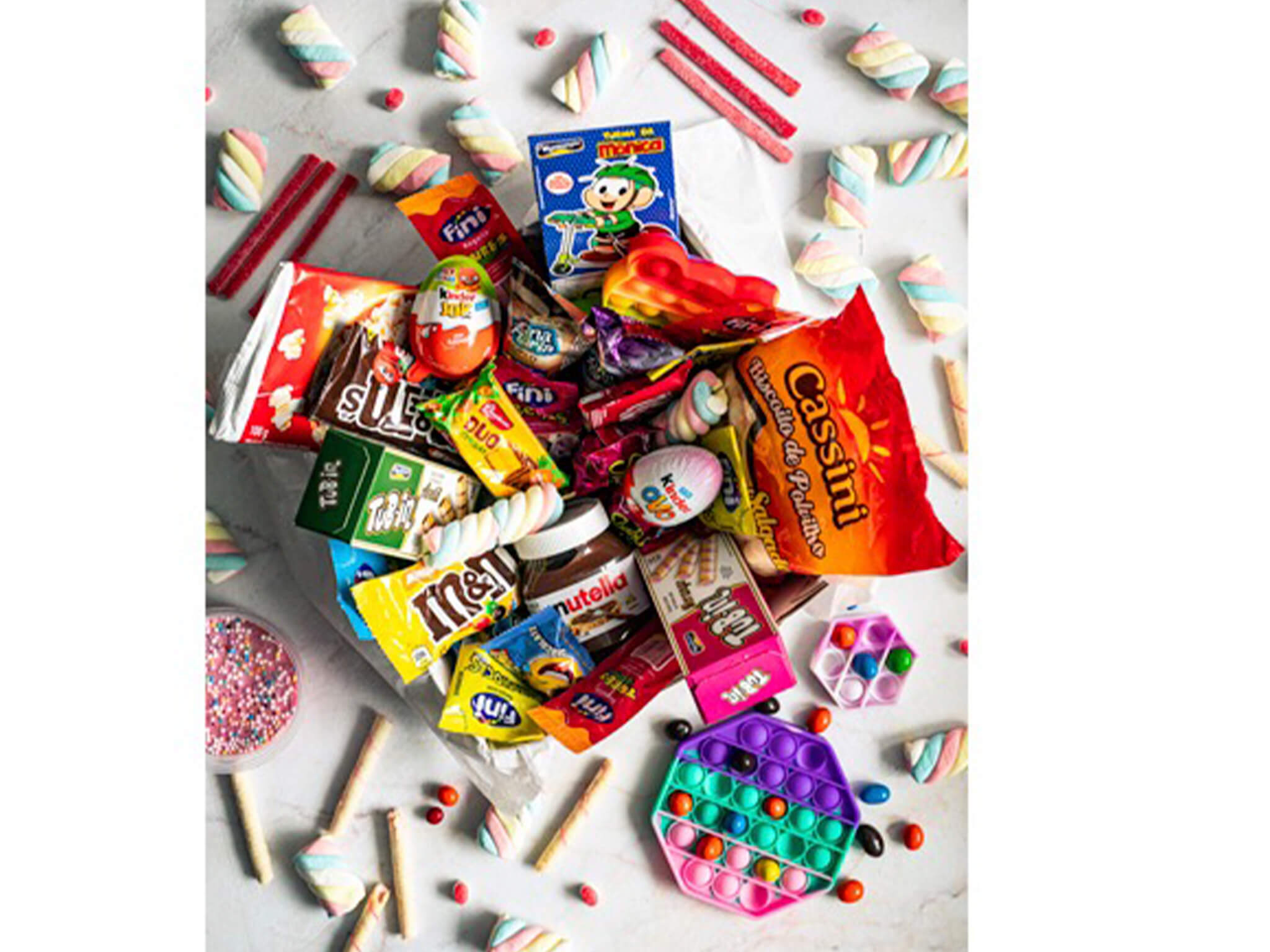 Cesta kids Guloseimas e Pop It Cesta kids Guloseimas e Pop It