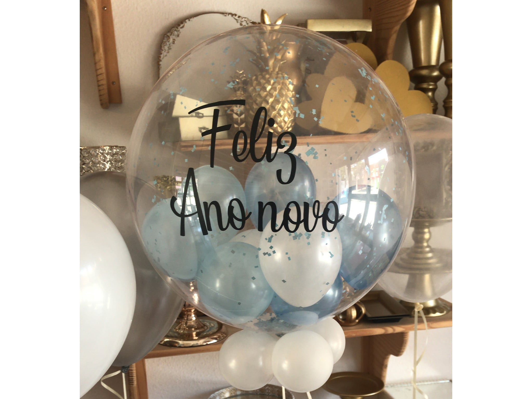 Balão Cristal Feliz Ano Novo Balão Cristal Feliz Ano Novo