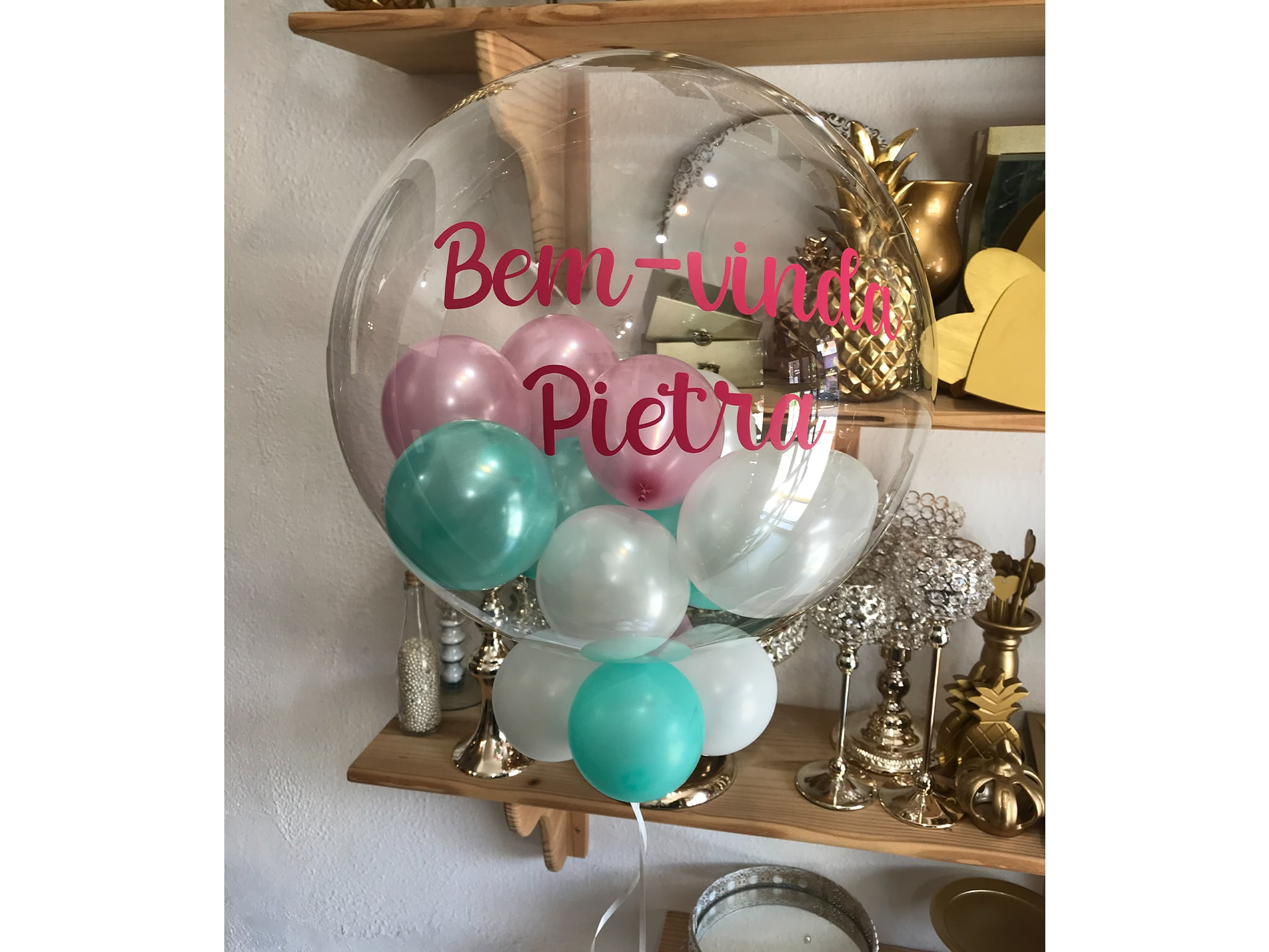 Balão Cristal Para Maternidade Menina Balão Cristal Para Maternidade Menina