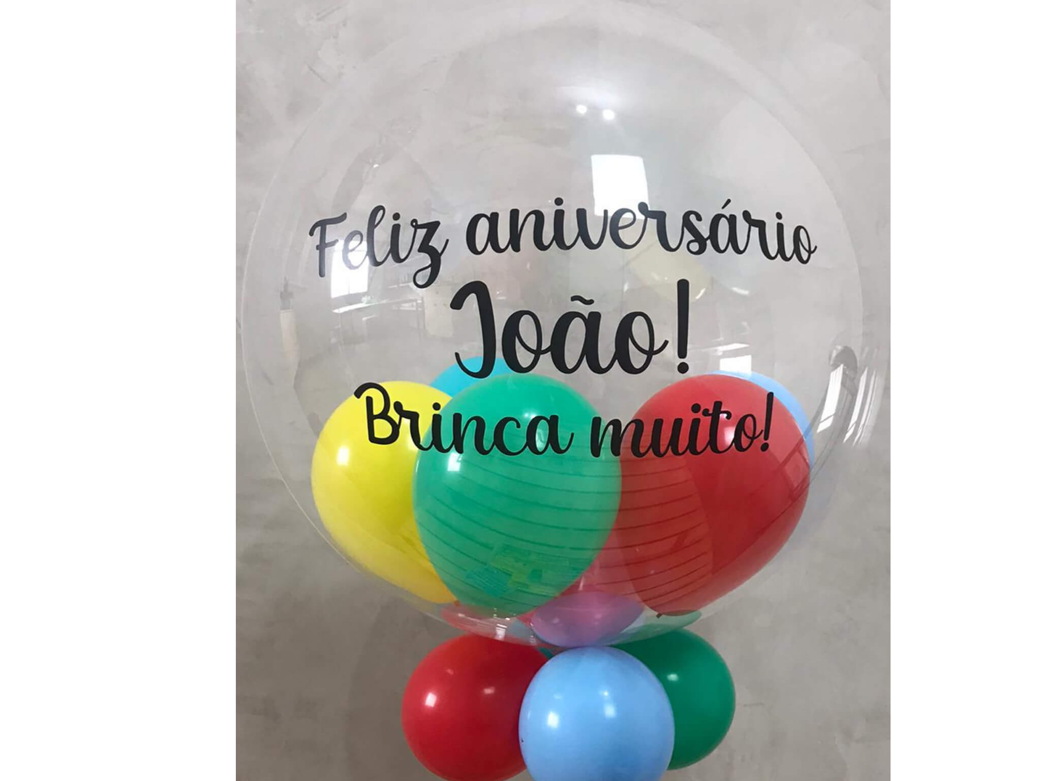 Balão Cristal Bubble Colorido